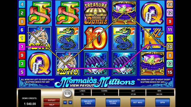 Бонусная игра Mermaids Millions 7